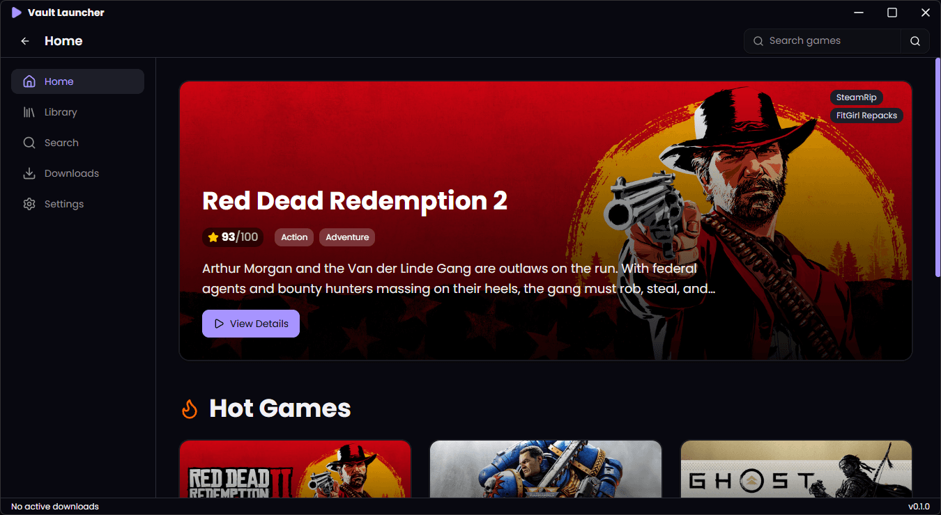 Vault Launcher Screenshot